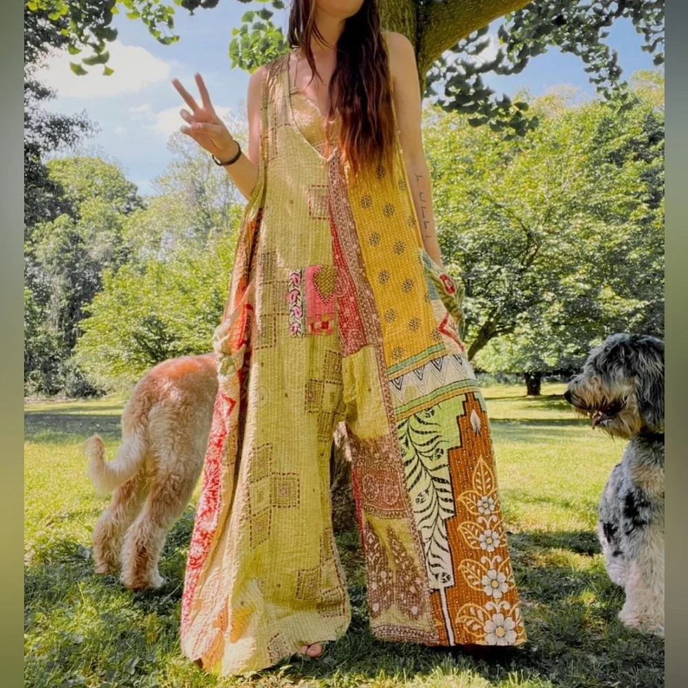 Kantha Bae Harmony Bohemian Wide-Leg Jumpsuit - Picture 7 of 14